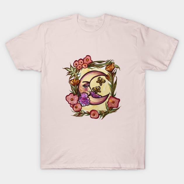 Flower Moon T-Shirt by bubbsnugg